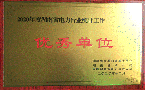 乐鱼注册株洲航电分公司荣获“2020年度湖南省电力行业统计优秀单位”称号